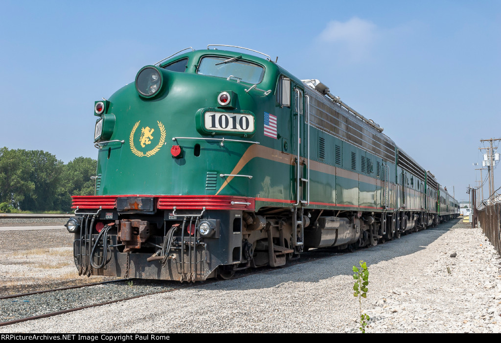 RPCX 1010, 2010, 1020, RailCruise America Excursion Train at KCS Knoche Yard